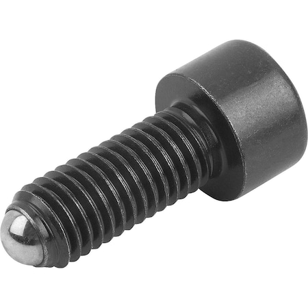 Ball-End Thrust Screw W Head, Form:A Full Ball, M20, L=54,2, Carbon Steel, Comp:Ball-Bearing Steel